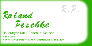roland peschke business card
